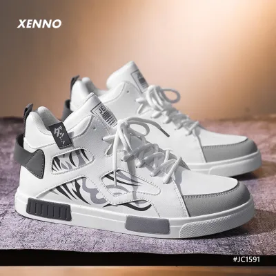 Premium Leather High Top Sneakers for Men